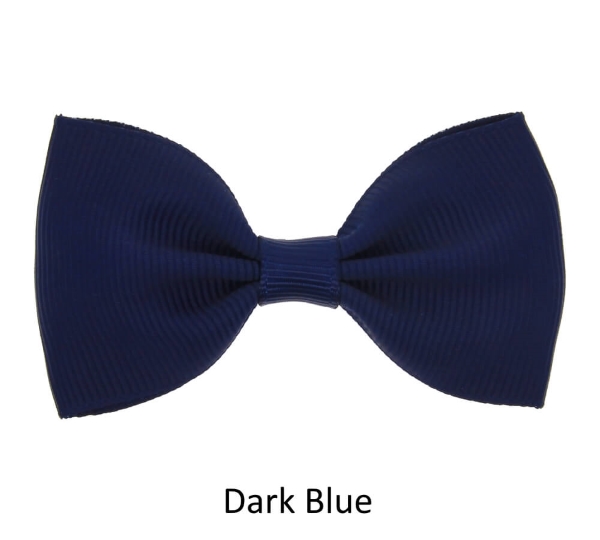 dark blue baby girl hair clips mini bow