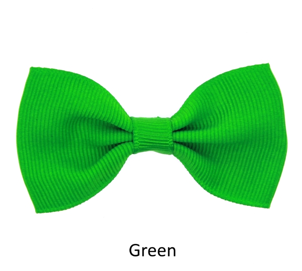 green baby girl hair clips mini bow