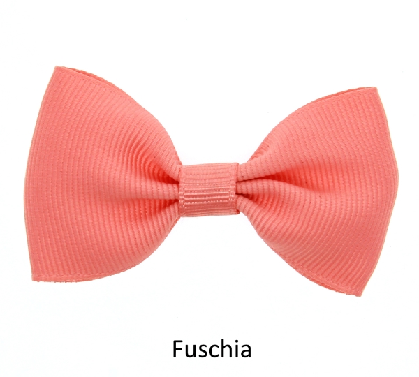 fuschia baby girl hair clips mini bow