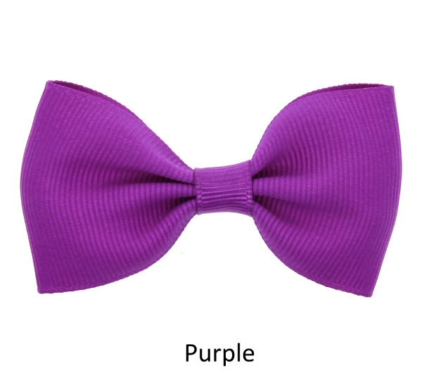 purple baby girl hair clips mini bow