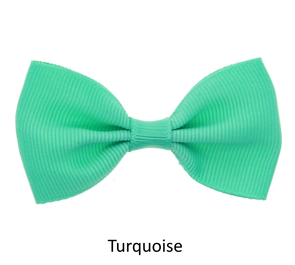 turquoise baby girl hair clips mini bow