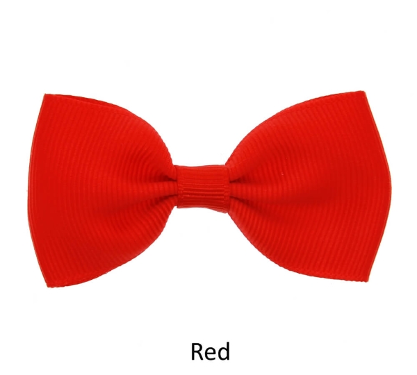 red baby girl hair clips mini bow
