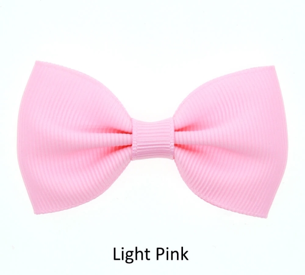 light pink baby girl hair clips mini bow