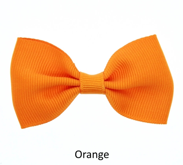 orange baby girl hair clips mini bow