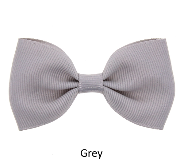 grey baby girl hair clips mini bow