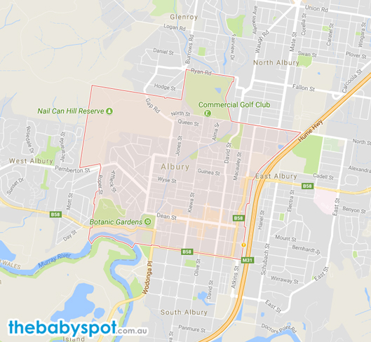 Map Albury 