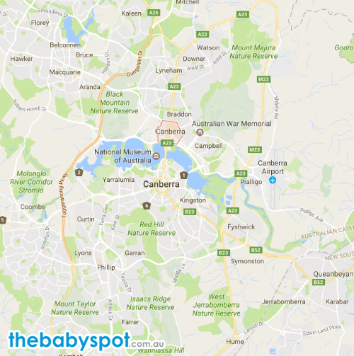 Map Canberra 
