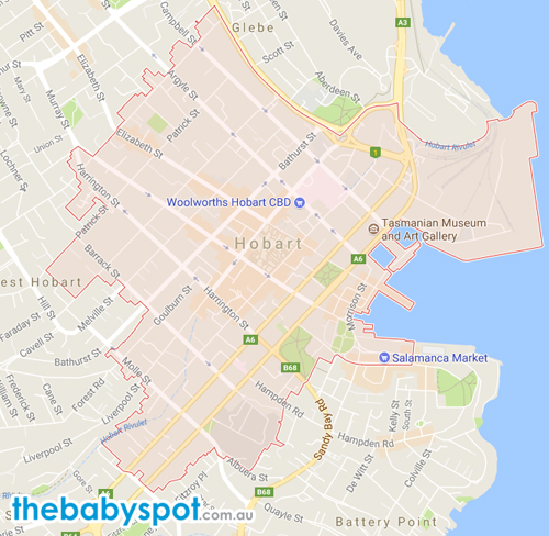 Map Hobart 